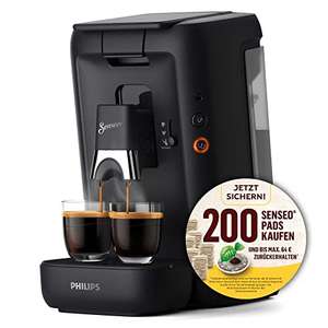 [Amazon] Philips Senseo Maestro Kaffeepadmaschine mit 200 Pads, Kaffeestärkewahl und Memo-Funktion, 1,2 Liter Wasserbehälter