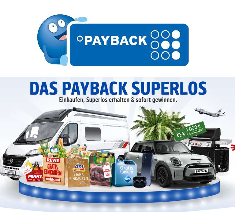 [Payback] Ab 30.05. gibt es das Payback Superlos wieder: Glückscodes und Sofortgewinne, z.B. 33-fach auf verschiedene Warengruppen bei dm