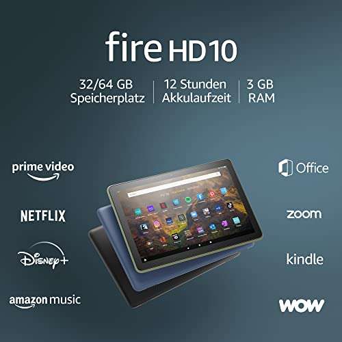 Fire HD 10 Tablet (2021) 3/32GB für 69,99€, Fire HD 8 für 74,99€, Fire  HD 10 Plus für 99,99€ ()