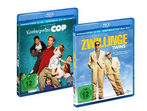 [Müller] Kindergarten Cop / Zwillinge Twins - 2 Filme - Bluray - bei Abholung 4,99€, Lieferung 8,94€ - Schwarzenegger