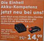 Einhell Gratis Akku Starter Set 18 V Power X-Change, beim Kauf eines Einhell Akku Gerätes für 14,99€ statt 29,89€