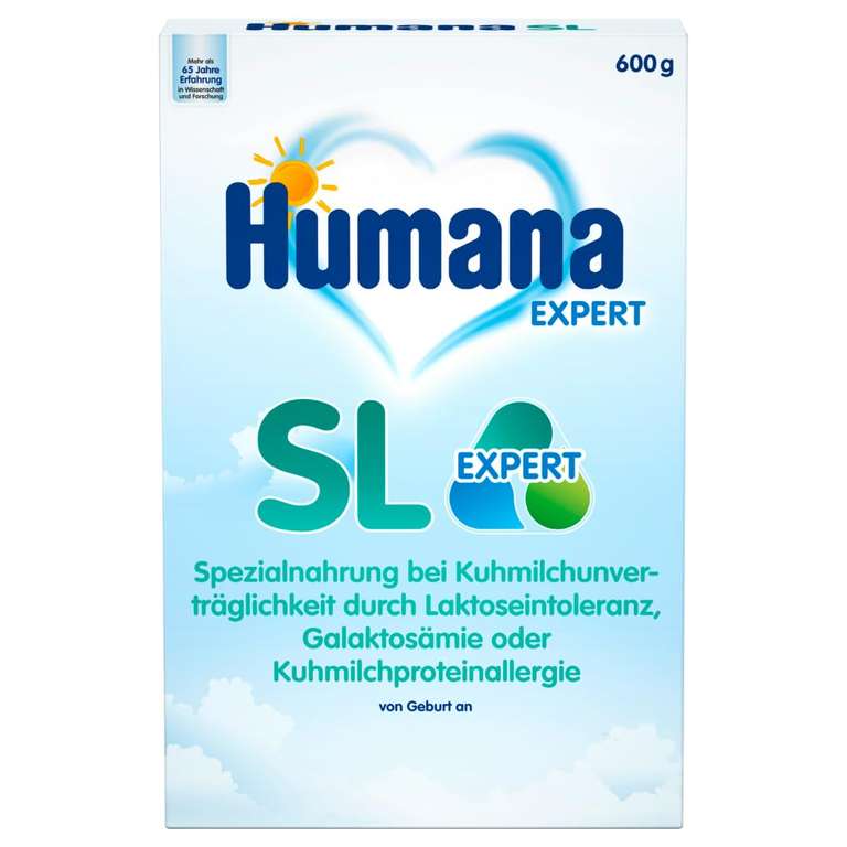 Humana SL Expert, 600g, von Geburt an, Spezialnahrung bei Kuhmilchunverträglichkeit, Laktoseintoleranz, Galaktosämie (Prime)