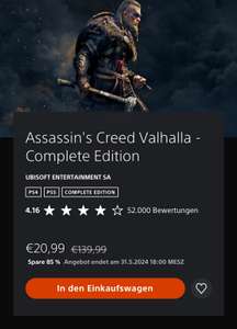 PS5 Assassin's Creed Valhalla Complete Edition - 85% Days of Play Blitzangebot