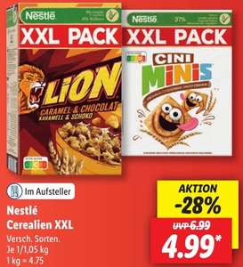 Nestlé Lion Nesquik Cini minis churros Cerialien XXL (Lidl) 1kg