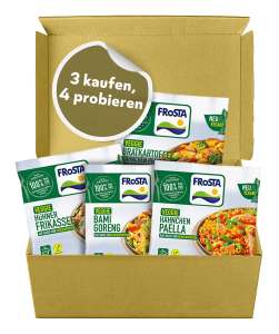 28x Tüten der 4 neuen FROSTA Vegan Tiefkühlware (VSK-frei bei dieser Menge) / 2 der Sorten ab 10.01.22 im Rewe für 2,49€