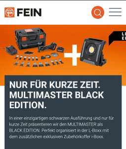 Fein Akku MULTIMASTER BLACK EDITION kaufen & Gratis Brennenstuhl LED Akku Strahler (174€) MULTI BATTERY 18V, AMPShare (Bosch Pro)