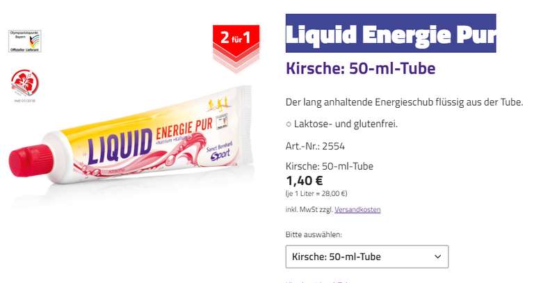 Sanct Bernhard - 2 für 1 - Liquid Energie Pur