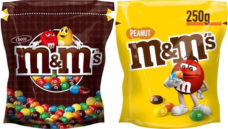 M&M'S Chocolate oder Peanut je Packung (1 x 250g) 2,54€ (5% Coupon + Spar-Abo Rabatt Prime)