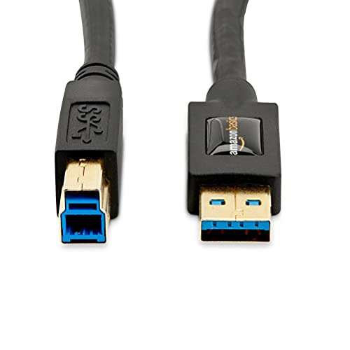(PRIME) Amazon Basics HL-002571 USB-3.0-Kabel, USB-A-auf-USB-B, 2,7 m, Schwarz