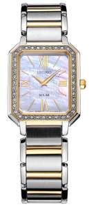 Seiko Solar Damen-Uhr Edelstahl mit Metallband SUP428P1