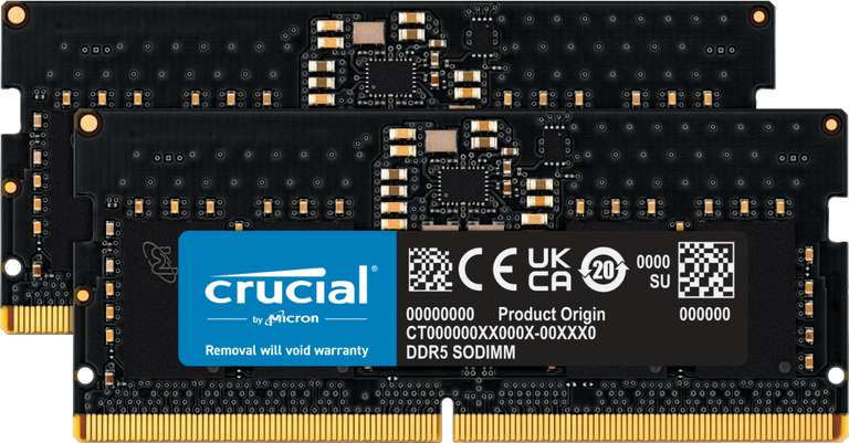 Crucial 16GB Kit (2 x 8GB) DDR5-4800 SODIMM