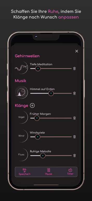 [App Store] Calmspace: Schlaf Klänge & Entspannung – 1 Monat Premium für 0 € statt 7,99 €