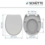 [Prime/Otto Up] SCHÜTTE WC-Sitz GRAU mit Absenkautomatik, Duroplast Klodeckel (max. 150 kg)