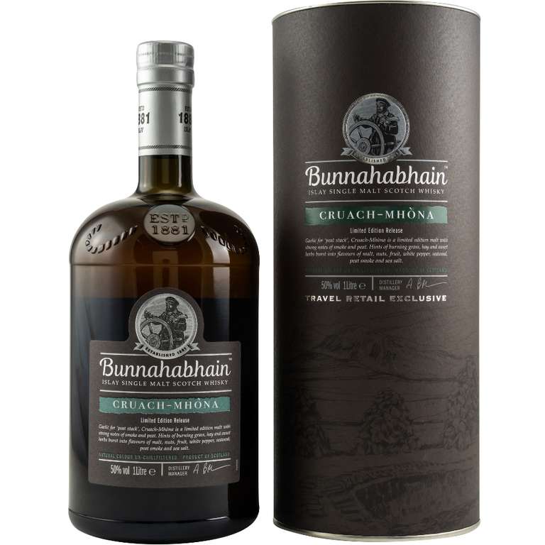 Whisky-Deals 128: Bunnahabhain Cruach-Mhòna Islay Single Malt Scotch Whisky 50% vol. (1 l) für 47,94€ inkl. Versand