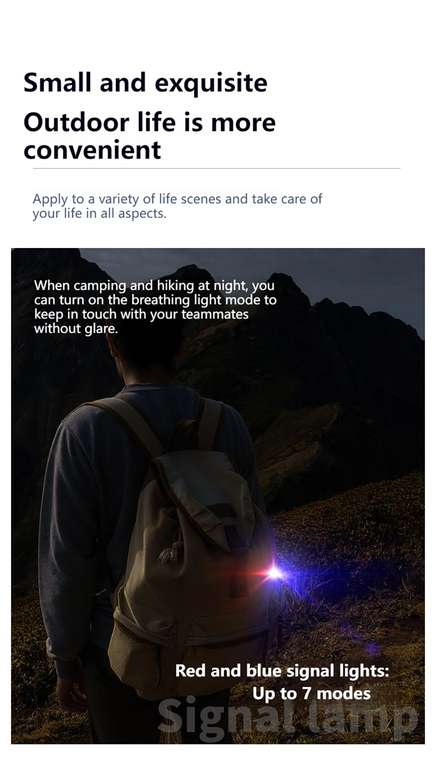 Philips neue 7 cm LED wiederaufladbare Mini-Taschenlampe, 7 Beleuchtungsmodi für Wandern und Reisen, Selbstverteidigung