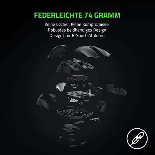 Razer Viper Ultimate mit Ladestation - Kabellose Gaming Maus mit nur 74g Gewicht für PC / Mac