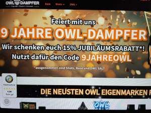 Mehrweg E Zigaretten / Aromen Liquids OWL 15% Rabatt