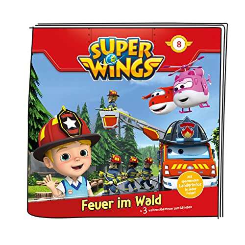 [Prime] tonies Hörfigur für Toniebox, Super Wings – Feuer im Wald, Hörspiel mit 4 Geschichten für Kinder ab 3 Jahren, Spielzeit 58 Minuten