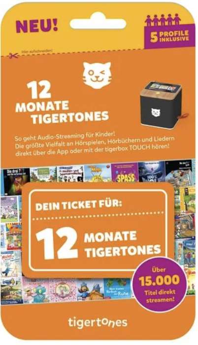 Tigerticket 12 Monate für die Tigerbox !
