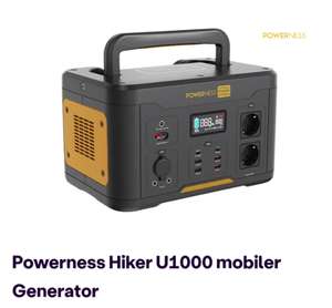 Powerness Hiker U1000 mobiler Generator für 377,95€ anstatt 448,79€ respektive 599€ über Idealo