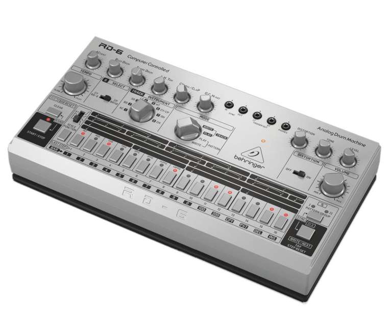Behringer RD-6 SR, analoge Drum Machine mit 8 Drum Sounds, 16-Step Pattern-Sequencer [Bax-Shop]