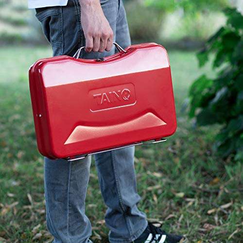[Amazon Prime - Marketplace] TAINO MOX Holzkohlegrill rot BBQ Koffergrill Camping-Grill - Versand durch Amazon