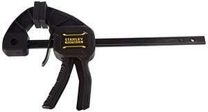 Stanley Einhandzwinge FatMax mittel, 150mm, 325mm Schienen-Länge, 45kg Spannkraft, verwindungssteife I-Profil-Schiene (Prime)