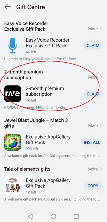 Rave 2-month free premium