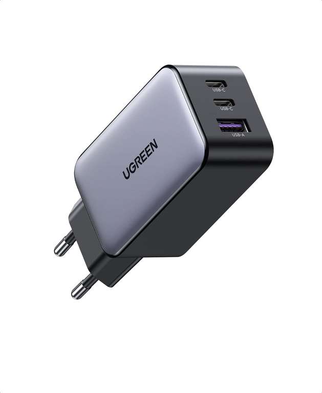 Ugreen Nexode Ladegerät (USB-C einzeln bis 65W PD, in Kombination 45W + USB-C 20W oder USB-A 18W QC bzw. 2x 8.5W)