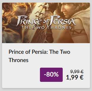 Prince of Persia » 4 Ubisoft Klassiker, jedes DRM-freie PC Spiel (DE/EN) für 1,99€ | GOG French Week Sale