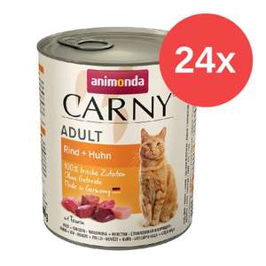 Animonda Carny Adult 800g x 24 - Mix (Rind, Rind & Huhn + Multi-Fleischcocktail)