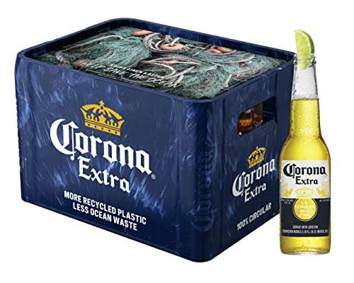 Corona Extra Premium Lager Flaschenbier, MEHRWEG im Kasten, 20er Kiste (20 x 0.355 l) (Prime Sparabo) (14,44€ mit 5 Abos)