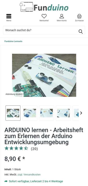 Freebie Arduino Lernbuch 0€ statt 8,90€ Versand kostenlos