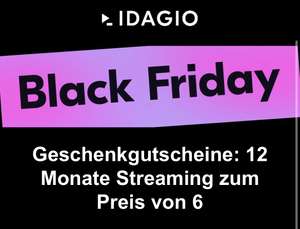 IDAGIO Musik Streaming Black Friday Aktion