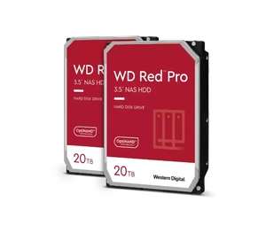 Western Digital Festplatten im Angebot | 16 TB (Red Pro) oder 2 x 20 TB (Red Pro / Gold) | z.B. 2 x 20 TB WD Red Pro für 834,99€
