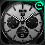 (Google Play Store) OBSIDIAN Titan Grey watch face (WearOS Watchface)