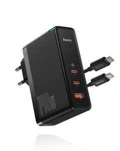 Baseus GaN5 Pro Fast Charger 2C+U 140W + USB-C Kabel [Amazon]