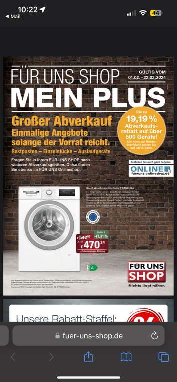 | Bosch mydealz Serie FürUns Shop Waschmaschine 4 WAN2812A