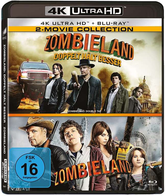 Zombieland 1 & 2 (4K Blu-ray + Blu-ray) für 16,99€ inkl. Versand