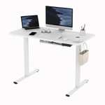 Flexispot E150 Schreibtisch höhenverstellbar in der Farbe weiß