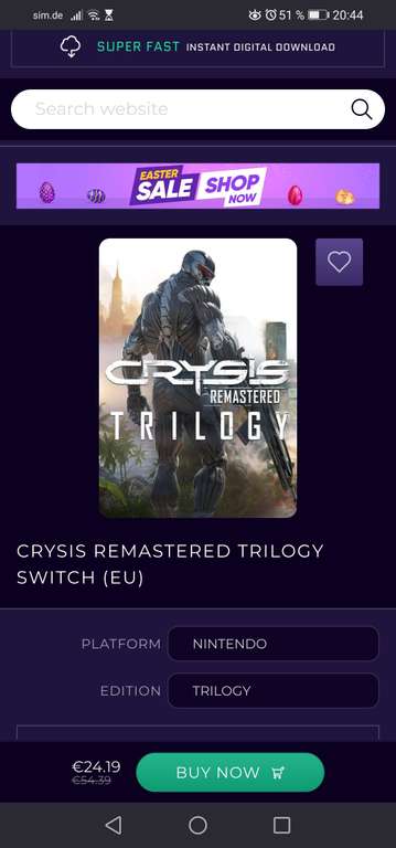 Crysis Remastered Trilogy für Nintendo Switch