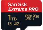 SanDisk Extreme PRO 1TB microSDXC R200/W140 UHS-I U3 A2 Class 10 (MwSt-Aktion)