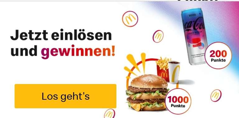 McDonald's App --> 1 Cola Zero 0,25für 100 Punkte