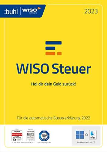 [Amazon] WISO Steuer (Nachfolger von Wiso Sparbuch) 2023 / Download und Disk Version