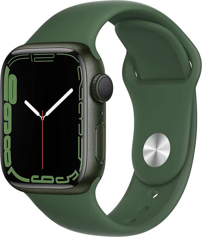 Apple Watch Series 7 (GPS) 41mm Aluminium grün mit Sportarmband Klee (Amazon.it)
