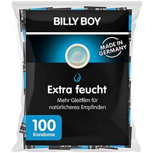 Billy Boy Extra Feucht Kondome mit mehr Gleitfilm Premium Großpackung, transparent, 100er Pack (Prime Spar-Abo)