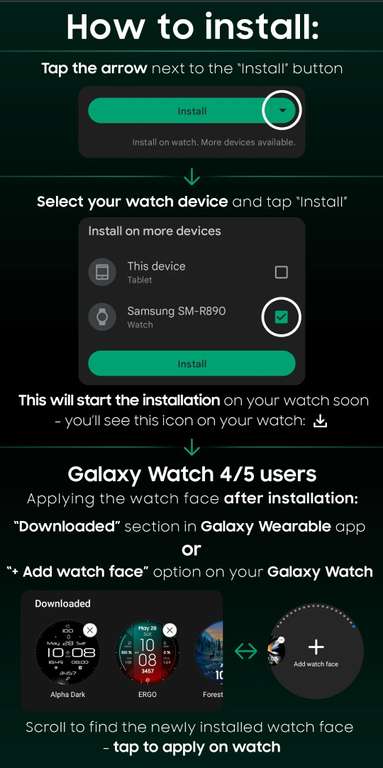 (Google Play Store) Red Digital XL Watch Face (WearOS Watchface, digital)