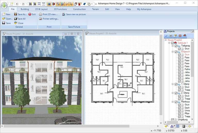 Ashampoo Home Design 7 kostenlos für PC (-> Win10/11 // Download // lebenslange Lizenz)