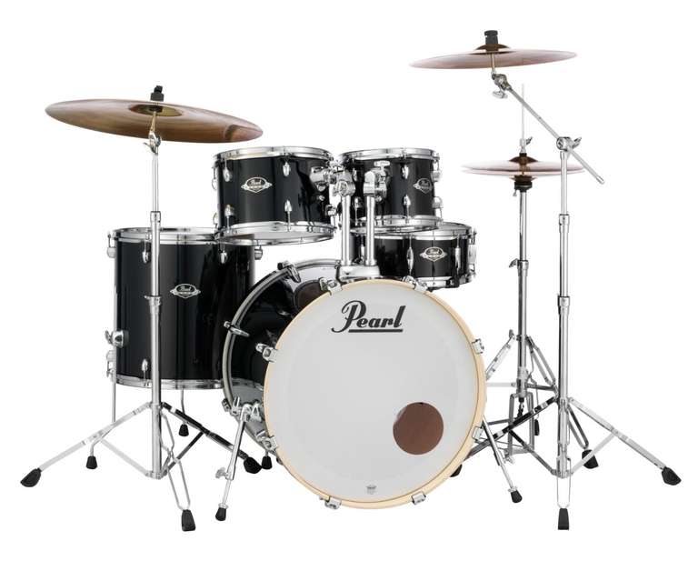 Pearl EXX705NBR/C21 Export Smokey Chrome Schlagzeug Komplettset | Pearl EXX725SBR/C31 Export Jet Black für je 819€