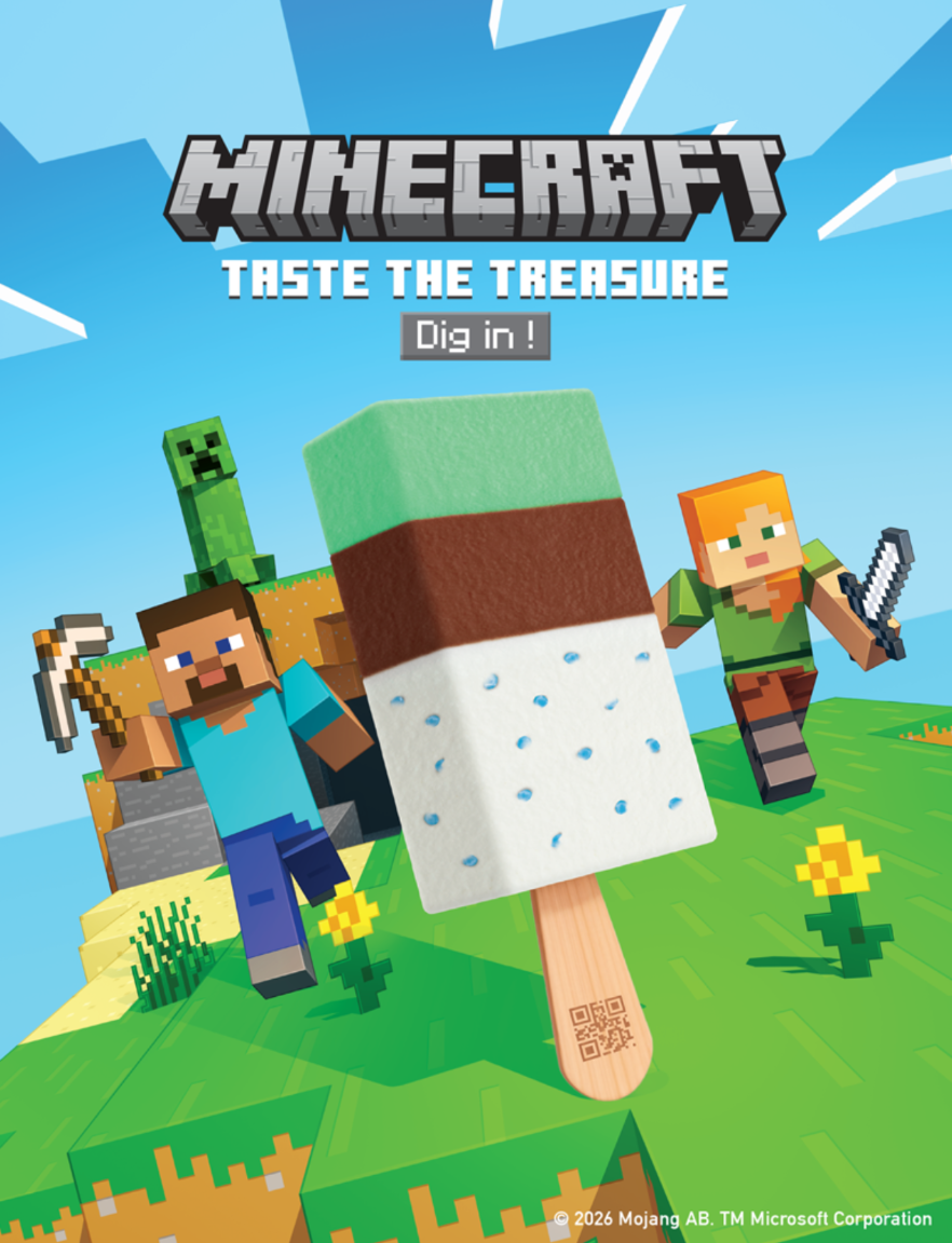 Exklusives Langnese Minecraft Creator Item.